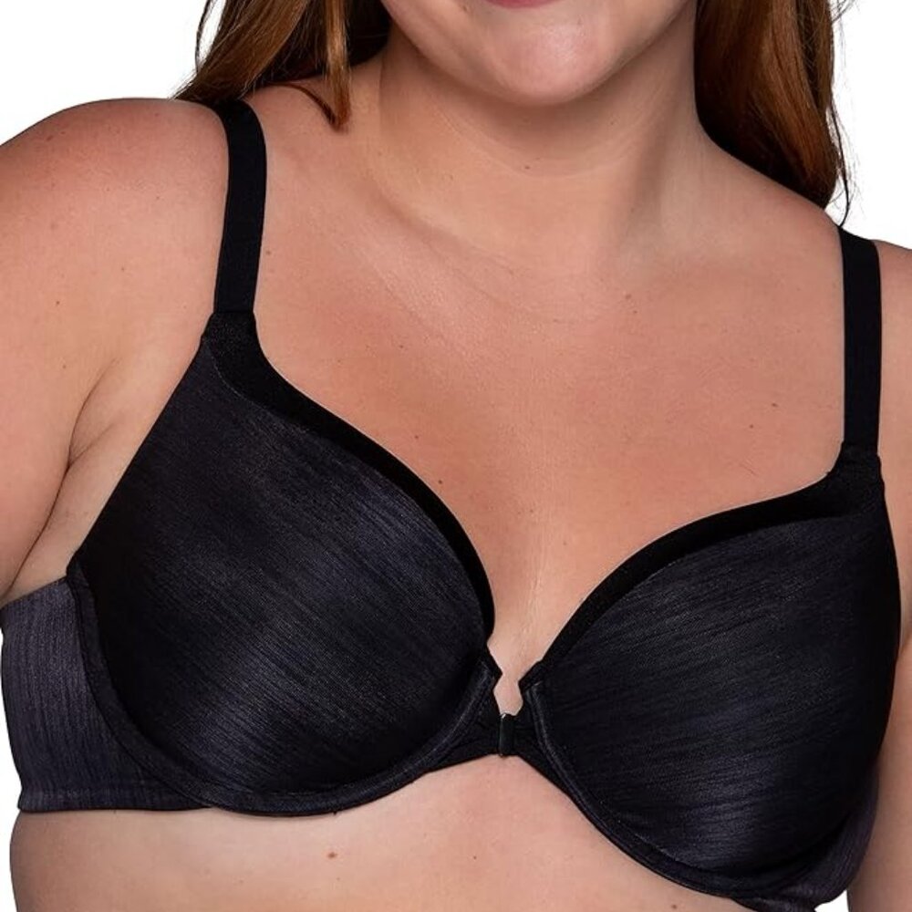 🩷🩷Vanity Fair Illumination Front-Closure 3-Way Convertible Bra Black 34D